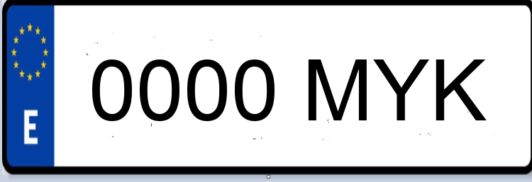 Letras Matriculas MYK