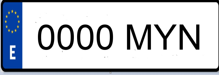 Letras Matriculas MYN