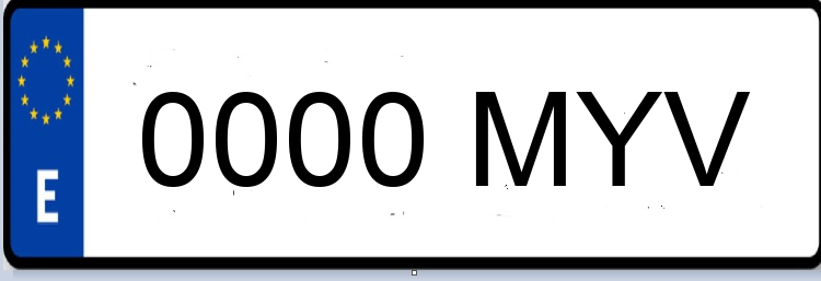 Letras Matriculas MYV