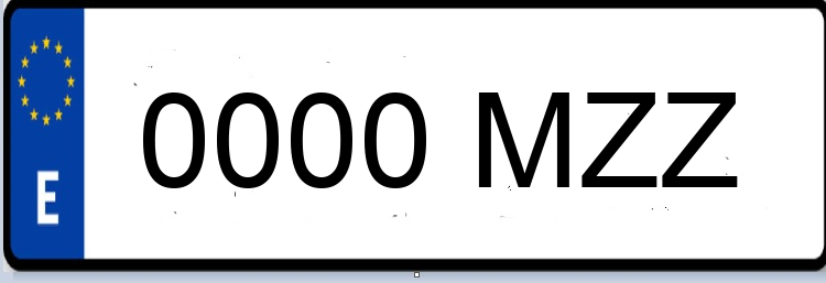 Letras Matriculas MZZ