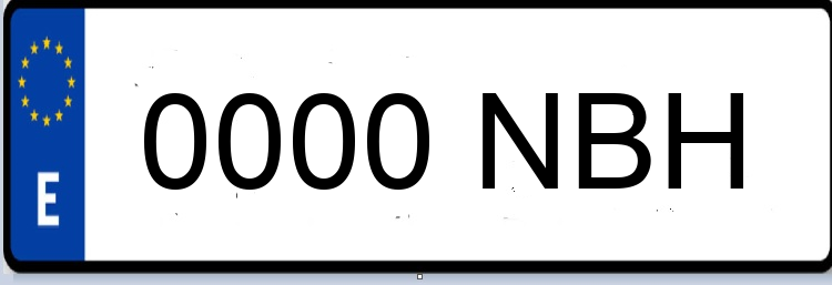 Letras Matriculas NBH