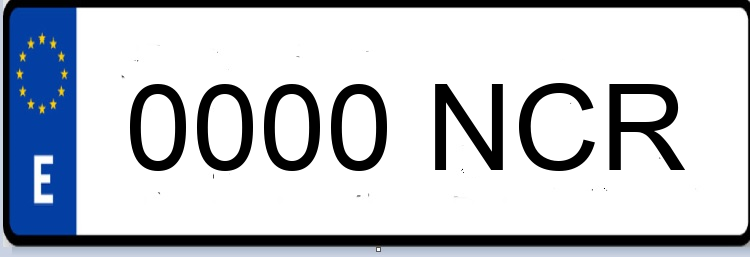 Letras Matriculas NCR