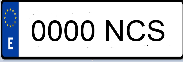 Letras Matriculas NCS