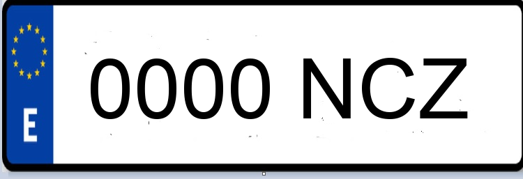 Letras Matriculas NCZ