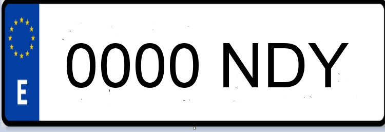 Letras Matriculas NDY