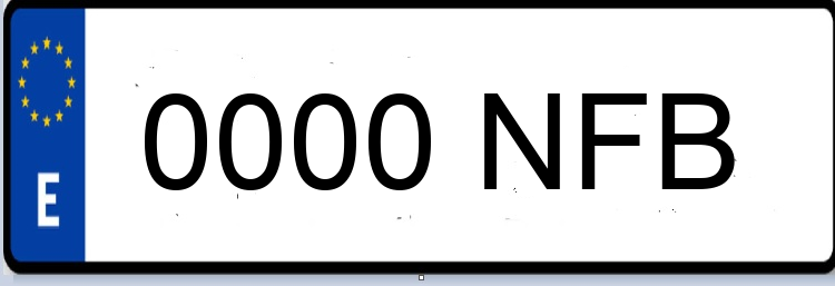 Letras Matriculas NFB