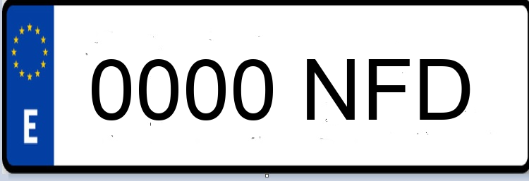 Letras Matriculas NFD