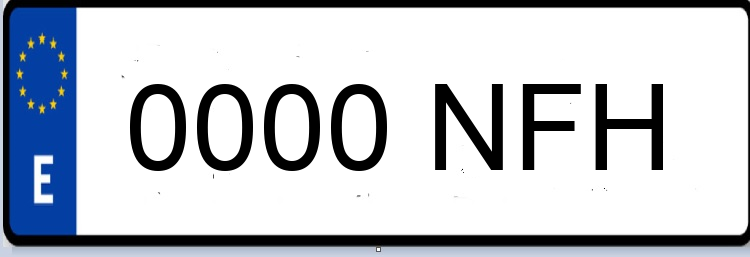 Letras Matriculas NFH