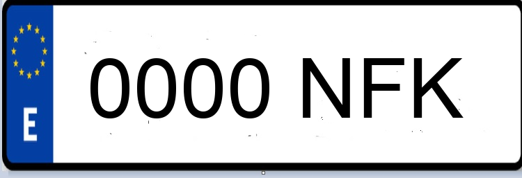 Letras Matriculas NFK