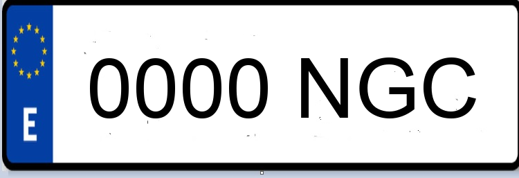 Letras Matriculas NGC