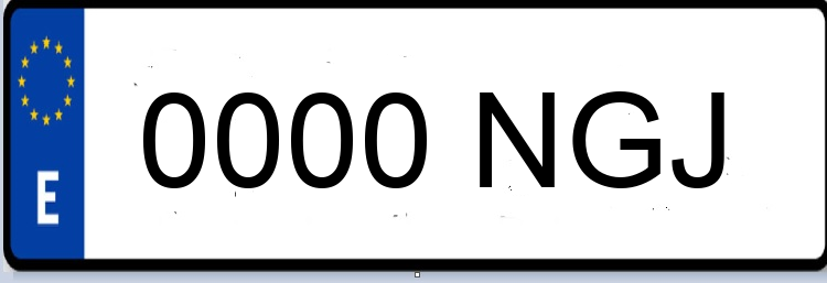 Letras Matriculas NGJ