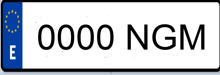Letras Matriculas NGM