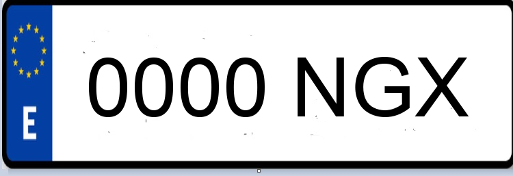 Letras Matriculas NGX