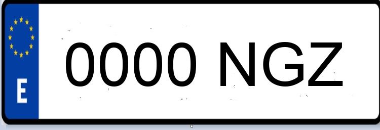 Letras Matriculas NGZ
