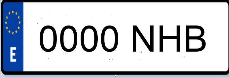 Letras Matriculas NHB