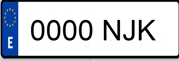 Letras Matriculas NJK