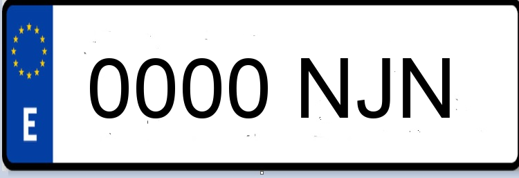 Letras Matriculas NJN