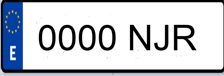 Letras Matriculas NJR