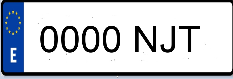 Letras Matriculas NJT