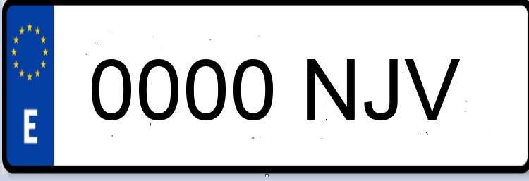 Letras Matriculas NJV