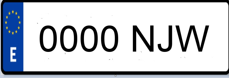 Letras Matriculas NJW