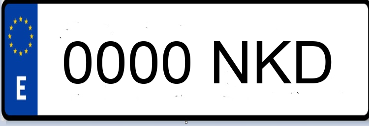 Letras Matriculas NKD