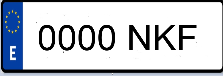 Letras Matriculas NKF