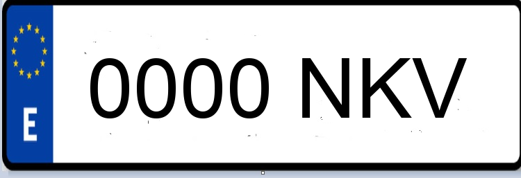 Letras Matriculas NKV