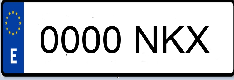 Letras Matriculas NKX
