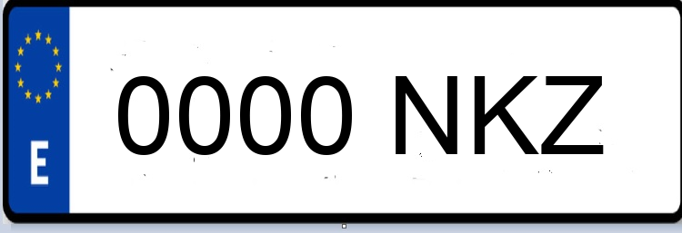 Letras Matriculas NKZ