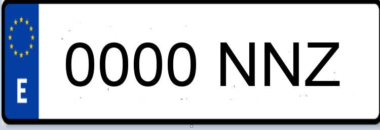 Letras Matriculas NNZ