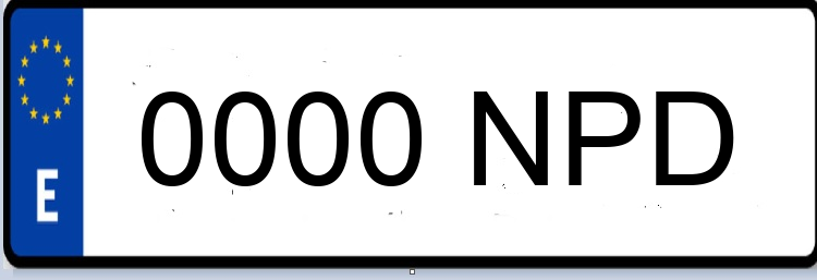 Letras Matriculas NPD