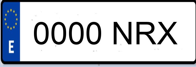 Letras Matriculas NRX