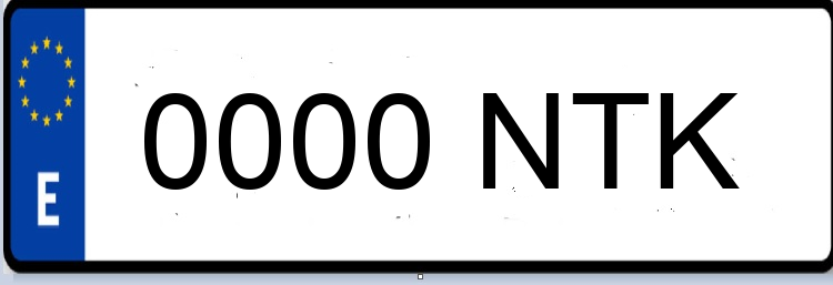 Letras Matriculas NTK