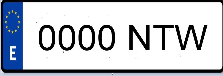 Letras Matriculas NTW