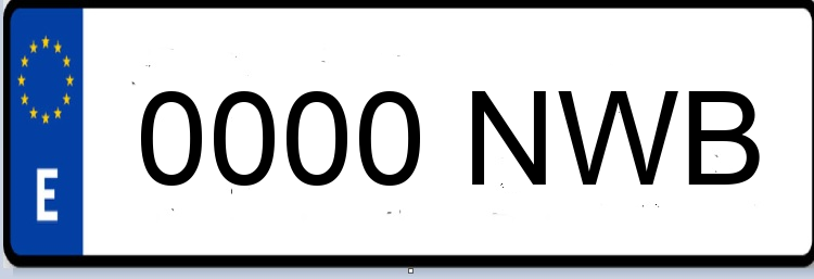 Letras Matriculas NWB