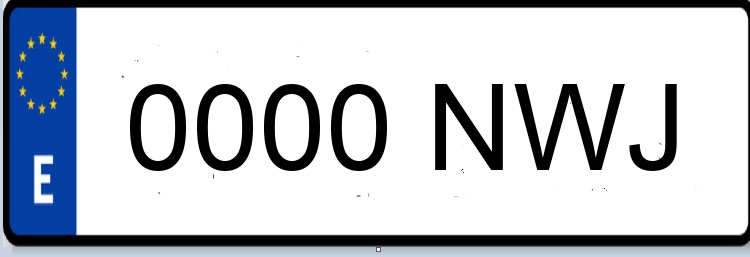 Letras Matriculas NWJ