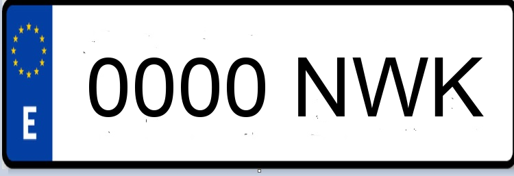 Letras Matriculas NWK