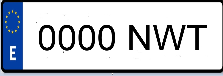 Letras Matriculas NWT
