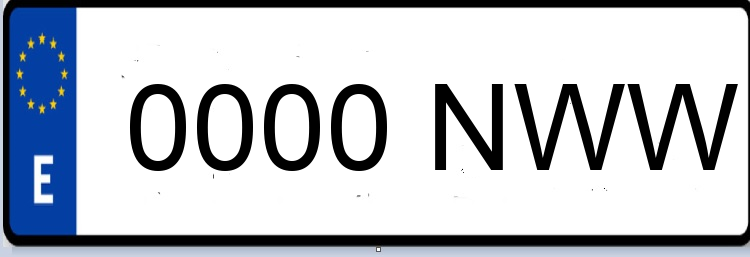 Letras Matriculas NWW