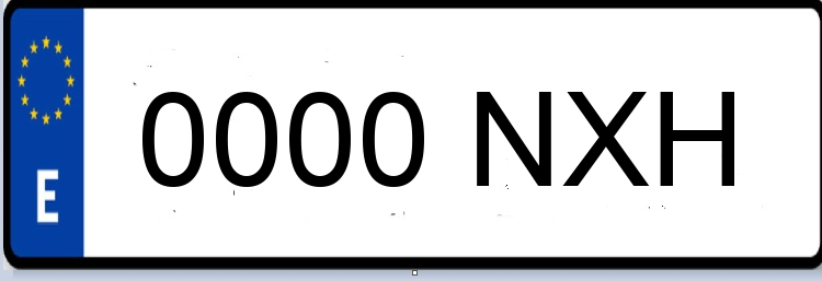 Letras Matriculas NXH