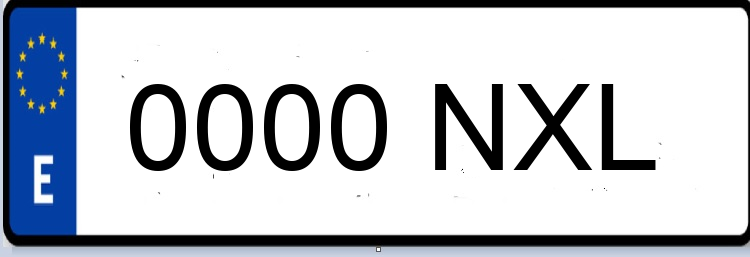 Letras Matriculas NXL