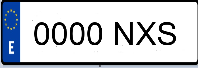 Letras Matriculas NXS