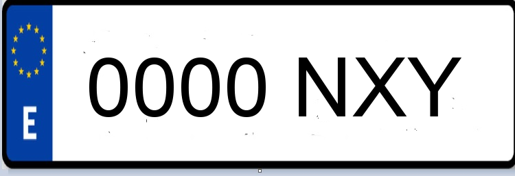 Letras Matriculas NXY