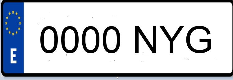 Letras Matriculas NYG