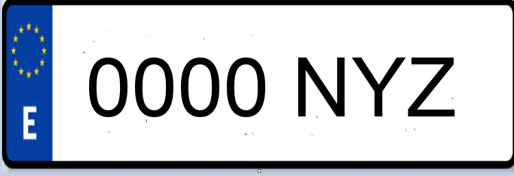 Letras Matriculas NYZ
