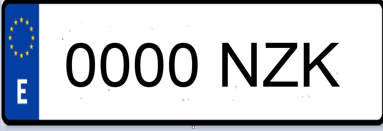 Letras Matriculas NZK