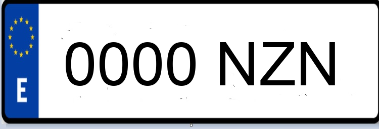 Letras Matriculas NZN