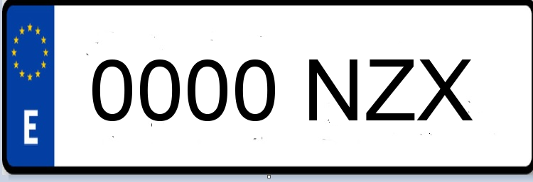 Letras Matriculas NZX