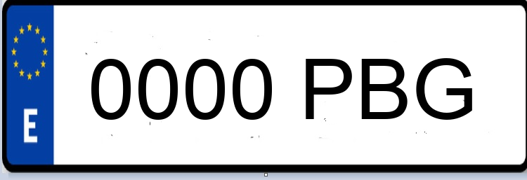 Letras Matriculas PBG